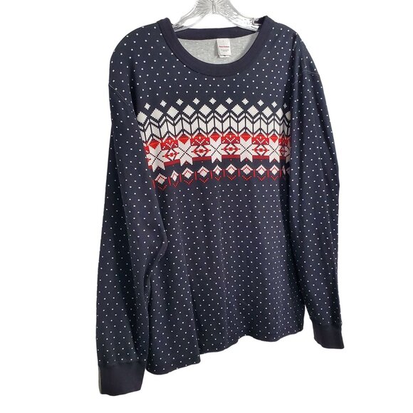 Hanna Andersson Tops - Hanna Andersson Adult Size L Top Knit Organic Cotton Nordic Fair Isle Stretchy